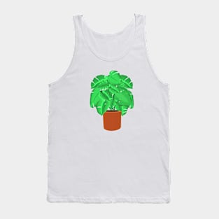 Voluminous Monstera Plant in Terracotta Clay Pot Tank Top